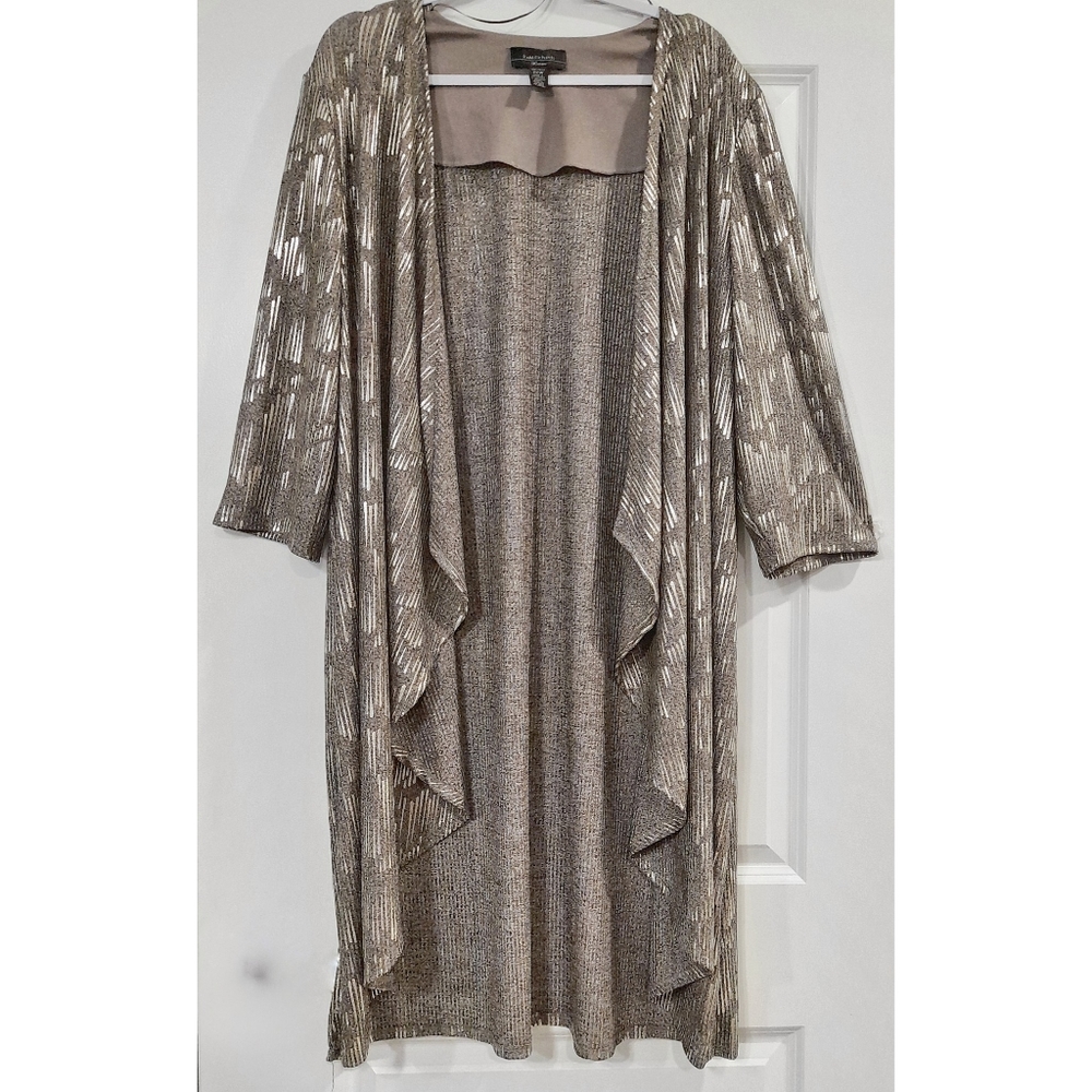 R&M RICHARDS | Long Ribbed Knit Duster Cardigan Jacket